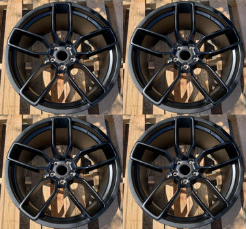 20x9.5 Wheels For Dodge Charger Challenger 20" 5x115 +15 Matte Black Rims Set 4