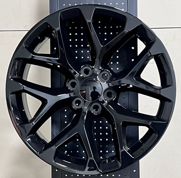 22x9 Wheels For GMC Sierra Chevy Silverado Tahoe Yukon Gloss Black 22" Rims Set