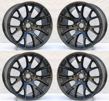 22" SRT HELLCAT HC STYLE GLOSS BLACK WHEELS RIMS FOR JEEP DODGE 5X127 22X9.5 +34