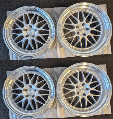 19x8.5/19x9.5 Aodhan AH02 AH2 5x120 35/35 Silver 19" Wheels Rims Set (4) 72.6