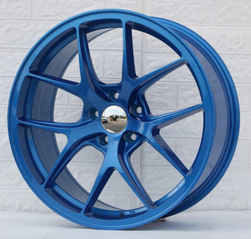 19" WHEELS FOR TESLA MODEL Y SET OF 4 RIMS 19x9.5 5x114.3 OCEAN BLUE