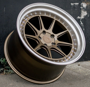 4 PCS 19x9.5 +15 / 19x11 +15 Aodhan DSX Wheels 5x114.3 Bronze Machined 19" Rims