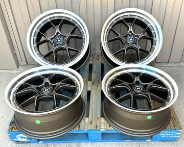 19x8.5/19x9.5 5x114.3 Staggered MFlow MFL1 Wheels 19" Matte Bronze Machined Lip