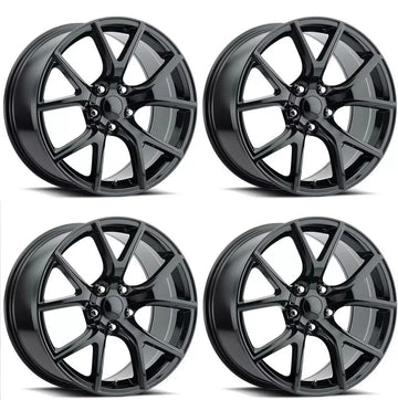 20" Wheels for Jeep Grand Cherokee Durango 20x9 Black Track Hawk Style Set 5x127
