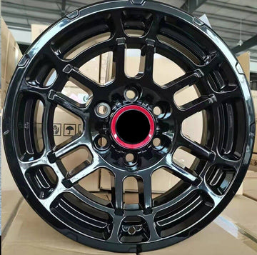 17x9 +0 Gloss Black Wheels For LIFTED Toyota 4Runner Tacoma 17" 6x139 Rims Set