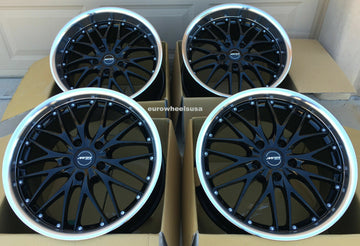 18" MRR GT1 Wheels Fit Chevy Corvette C4 18x8.5 / 18x9.5 Gloss Black Machined