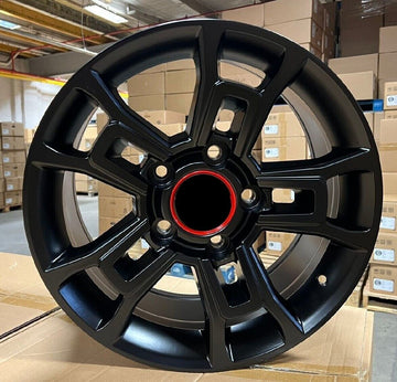 4 PCS 18" SATIN BLACK WHEELS FOR 2014 - 2021 TOYOTA THUNDRA 18x8 5x150 RIMS SET