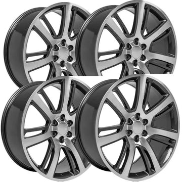 (Set of 4) OE Wheels CA88 22x9 6x5.5" +31mm Gunmetal Wheels Rims 22" Inch