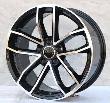20" WHEELS FOR AUDI Q5 A4 A5 S4 S5 A7 A8 20x9 5x112 +35 BLACK MACHINE RIMS SET 4