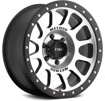 Method Race Wheels MR305 NV Machined-Matte Black Lip Wheel with Aluminum (17 x 8.5 inches /6 x 5 mm, 25 mm Offset) Set of 4