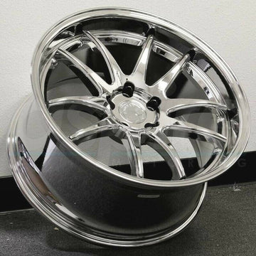 18x9.5 +30 AodHan DS02 Wheels 5x114.3 Vacuum Chrome 18 Inch Rims Set 4