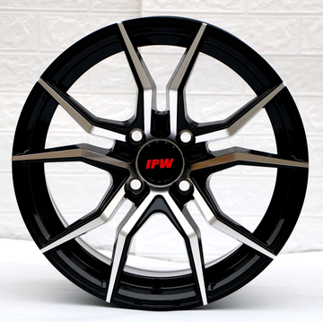 15x7.25 Black Machined Face Wheels Vors SP1 4x100 +35 (Set of 4) CB73.1 RC Rims