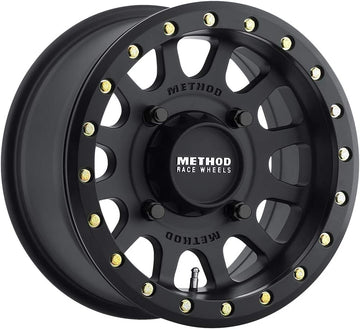 Method Race Wheels MR401 UTV Beadlock Matte Black Wheel with Aluminum (15 x 7. inches /4 x 156 mm, 38 mm Offset) Set of 4