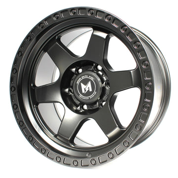 MFlow Off-Road Wheels MF03 17x9 -12 6x139.7 CB93.1 Black Fit Ford Bronco Ranger
