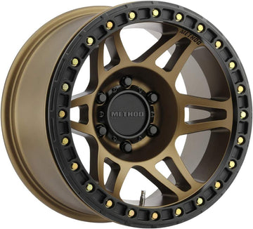 Method Race Wheels MR106 Beadlock Method Bronze Wheel with Aluminum (17 x 9. inches /8 x 6 mm, -44 mm Offset) Set of 4