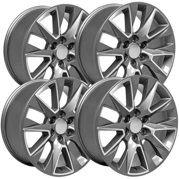 (Set of 4) OE Wheels CV26 20x9 6x5.5" +28mm Silver Wheels Rims 20" Inch