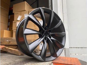 4 PCS 22" Matte Black Rims 5x120 Tesla Model S Model X 22x9 Set of 4