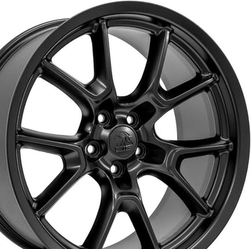 OE Wheels LLC 20 inch Fits Dodge Charger, Challenger Chrysler 300 DG21 Satin Black Wheel, Set of 4