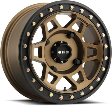 Method Race Wheels MR405 UTV Beadlock Method Bronze with Matte Black Ring Wheel with Painted (15 x 7. inches /4 x 136 mm, 38 mm Offset) Set of 4
