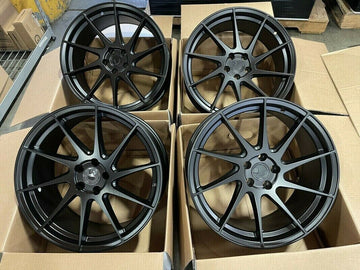 Aodhan AH09 18x8.5 +35 5x100 Matte Black Directional 18" Wheels Rims Set