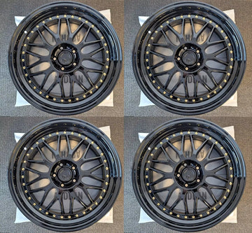 19x8.5 Aodhan AH02 AH2 5x120 +35 Gloss Black 19" Wheels Rims Set(4) 72.6