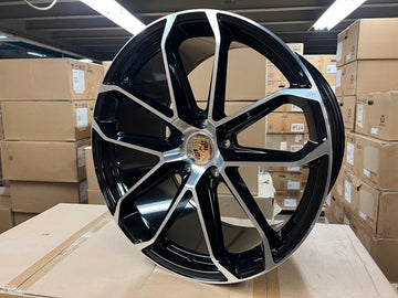 (4 PCS) 22" Wheels For Porsche Cayenne Audi Q7 5x130 22" GT Style Black Machine