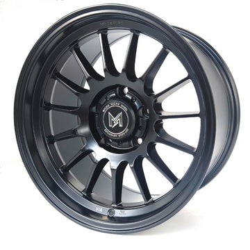 4 New MFlow Off-Road MF04 Black 17x9 -12 5x127 71.5 Fit Jeep Wrangler Gladiator