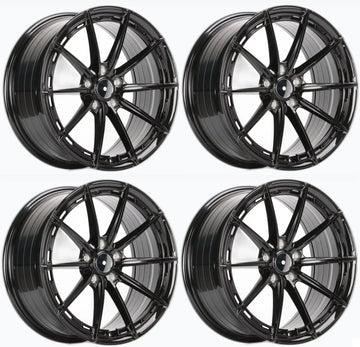 17" Wheels For Toyota Corolla Matrix 17x7.5 +35 5X100 CB 73.1 Gloss Black Rims