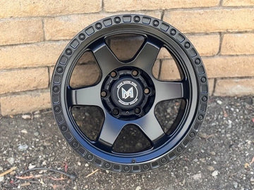 MFlow Off-Road Wheels MF03 Black 17x9 -12 6x135 CB87.1 Fit Ford F-150 Expedition