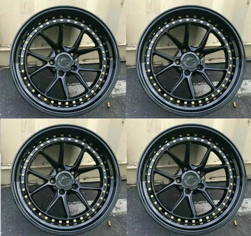 19x8.5 Gloss Black Wheels Aodhan DS08 5x120 +35 Rims 19" For BMW 328 330 335 Z4