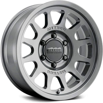 Method Race Wheels 703 Titanium Wheel with Gloss (17 x 8.5 inches /6 x 5 mm, 0 mm Offset) Set of 4