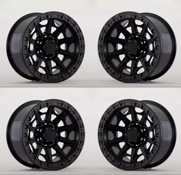17x9 +0 Black Wheels For Toyota 4Runner Tacoma FJ GX460 GX470 17" 6x139 Rims Set