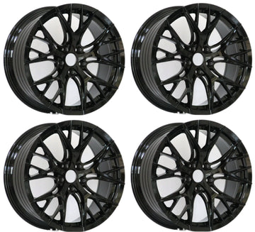 18x8.5 Wheels 18" 5x114.3 +35 CB 73.1 Gloss Black Rims Set 4