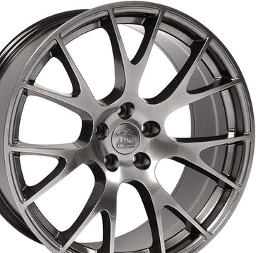 OE Wheels LLC DG15-22090-5115-18HB Hyper Black Wheel Painted (22 x 9. inches /5 x 115 mm, 18 mm Offset) Set of 4