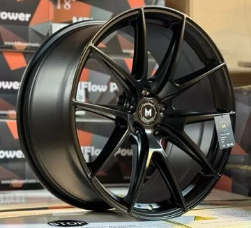 4 Pcs 20" MFlow MFR2 Matte Black Wheels 20x9.5 +38 5x112 CB 66.6 Rims