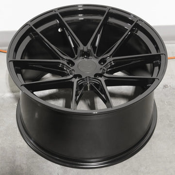 19X8.5/19x9.5 5x120 MRR GF13 WHEELS GLOSS BLACK 19" STAGGERED RIMS SET 4