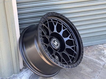 MFlow Off-Road Wheels MF02 Black 17x9 -12 6x135 CB87.1 Fit Ford F-150 Set of 4