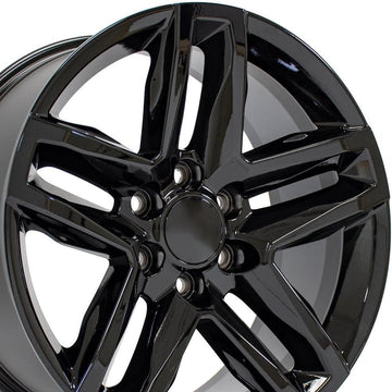 OE Wheels LLC 20 inch Rim Fits Chevy Silverado Trail Boss Wheel CV34 20x9 Black Wheel Hollander 5911, Set of 4