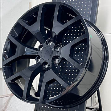 4 PCS 22" GLOSS BLACK WHEELS FIT 6X139.7 GMC YUKON SILVERADO 1500 RIMS SET