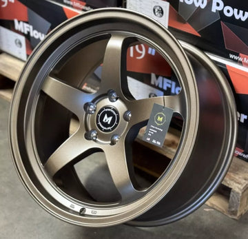 4 Pcs 19x9.5 +35 5x114.3 MFlow MFR3 Matte Bronze Wheels 19" Rims Set CB 73.1