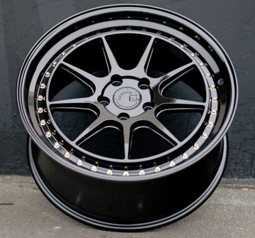 4 PCS 18x8.5 Aodhan DSX Wheels  5x100 +35 Gloss Black Rims 18 Inch Set 4