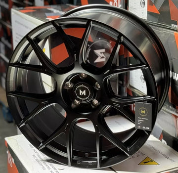 4 Pcs 20" MFlow MFR1 Matte Black Wheels 20x9.5 +38 5x112 CB 66.6 Rims
