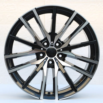 20" W726 BLACK MACHINE STAGGERED WHEELS FITS BMW 5X120 X5 E70 F15 XDRIVE RIMS