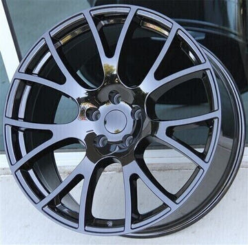 22" Wheels Fits Dodge Durango Jeep Grand Cherokee 5x127 Gloss Black SRT Style