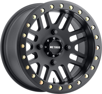 Method Race Wheels 406 UTV Beadlock Matte Black 15x8" 4x136", 0mm offset 4.3" Backspace, Set of 4