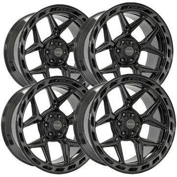 (Set of 4) 4Play Gen3 4P55 20x12 6x135/6x5.5" -44mm Black/Tint Wheels Rims