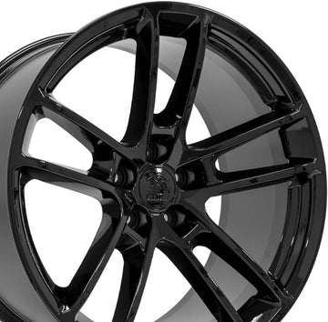 OE Wheels LLC 20 Inch Fits Dodge Challenger Charger SRT8 Magnum Chrysler 300 2718 Style DG23 20X10 Rims Gloss Black, Set of 4