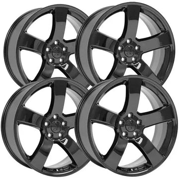 (Set of 4) OE Wheels DG12 20x8 5x115 +24mm Gloss Black Wheels Rims 20" Inch
