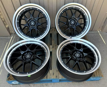 20x8.5/20x9.5 MFlow MFL2 Matte Black 20" Wheels 5x114.3 Staggered Rims Set 4