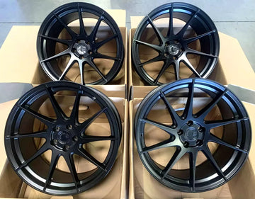 Aodhan AH09 18x8.5 / 18x9.5 +35 5x114.3 Matte Black Directional 18" Wheels Set